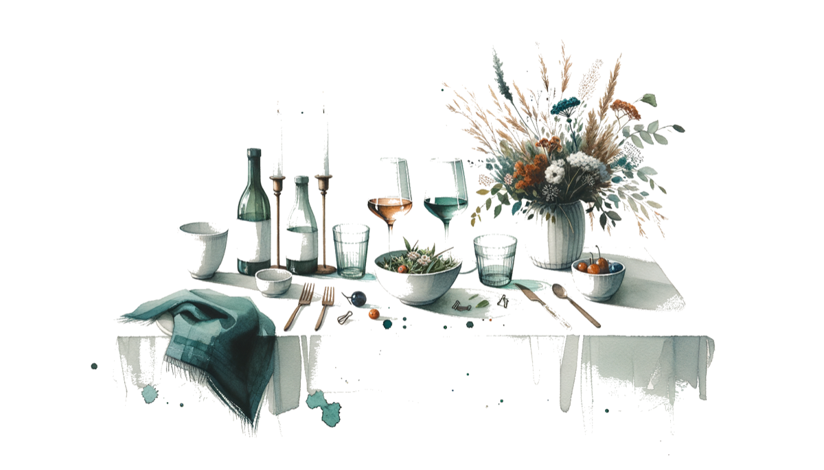 Candlelit dinner party