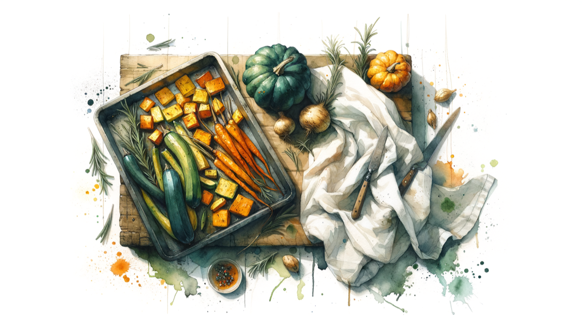 Fall sheet pan with seasonal vegetables